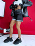 Jeans shorts "CALENDO" 8735 - DARK GREY